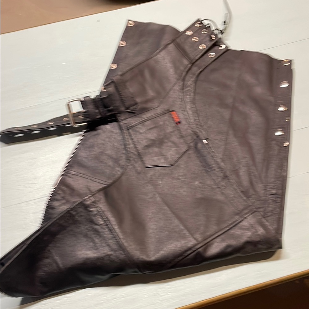 Black Leather Chaps